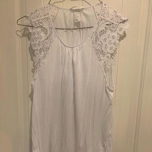 White Tank Top with Lace